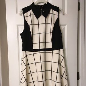 LOFT Windowpane dress, size 12 NWT